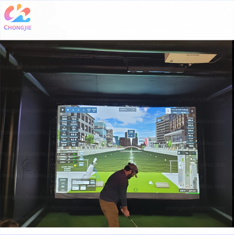 Golf simulation tent 12
