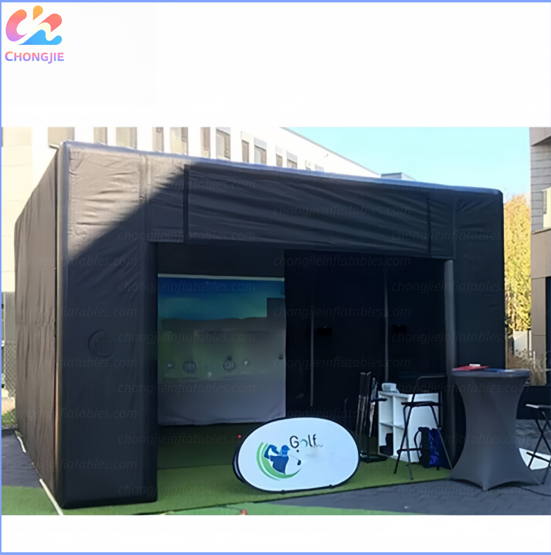 Golf simulation tent 7